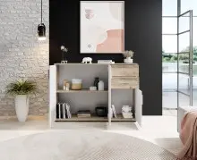 Kommode >Freida< (B/H/T 120 x 82 x 35 cm) in Old-Style - 120x82x35cm (BxHxT)