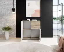 Kommode >Freida< (B/H/T 80 x 82 x 35 cm) in Old-Style - 80x82x35cm (BxHxT)