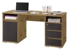 Schreibtisch >Flinn< in Artisan Eiche Nachbildung -...