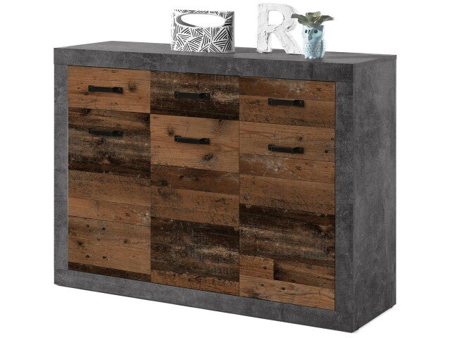 Kommode >Ingmar< in Betonoxid - 117x90x37cm (BxHxT)
