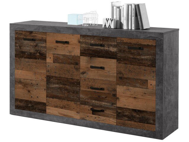 Sideboard >Ingmar< in Betonoxid - 152x90x37cm (BxHxT)