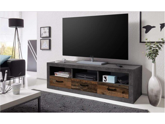 TV-Board >Ingmar< in Betonoxid - 147x49x45cm (BxHxT)