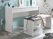 Schminktisch >Layne< in Weiß - 125x47x42cm...