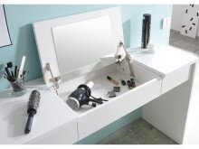 Schminktisch >Layne< in Weiß - 125x47x42cm (BxHxT)