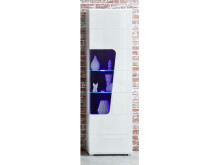 Vitrine >Filmer II< in Schwarz aus Metall - 62x205x37cm (BxHxT)
