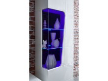 Vitrine >Filmer II< in Schwarz aus Metall - 62x205x37cm (BxHxT)