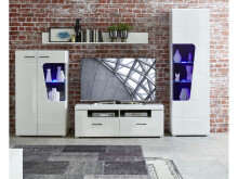 Vitrine >Filmer II< in Schwarz aus Metall - 62x205x37cm (BxHxT)