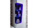 Vitrine >Filmer II< in Schwarz aus Metall - 62x205x37cm (BxHxT)