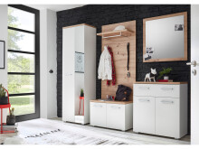 Garderobenschrank >Greifswald< in Weiß - 60x198x38cm (BxHxT)