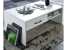 Couchtisch >Filmer< in Schwarz aus Metall - 110x40x65cm (BxHxT)