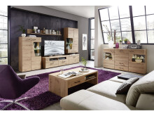 Couchtisch >Filmer< in Schwarz aus Metall - 110x40x65cm (BxHxT)