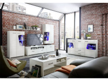 Couchtisch >Filmer< in Schwarz aus Metall - 110x40x65cm (BxHxT)