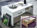 Couchtisch >Filmer< in Schwarz aus Metall - 110x40x65cm (BxHxT)