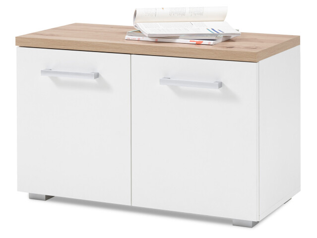 Sitzbank >Greifswald< in Weiß - 78x50x38cm (BxHxT)