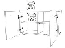 Sitzbank >Greifswald< in Weiß - 78x50x38cm (BxHxT)