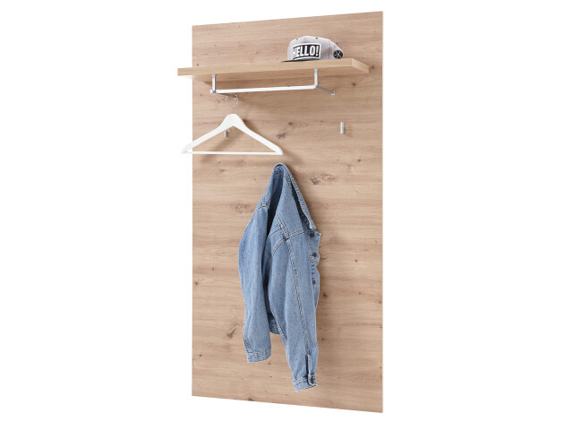 Garderobenpaneel >Greifswald< in Artisan Eiche - 78x148x26 (BxHxT)