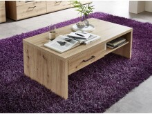 Couchtisch >Filmer< in Artisan Eiche Nachbildung aus Metall - 110x40x65 (BxHxT)