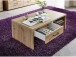Couchtisch >Filmer< in Artisan Eiche Nachbildung aus Metall - 110x40x65 (BxHxT)