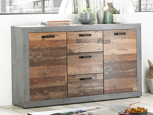 Sideboard >Ingmar< in Betonoxid - 147x88x37cm (BxHxT)