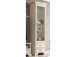 Vitrine >Valeria< in Used White aus Glas - 69x212x40cm (BxHxT)