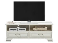 TV-Board >Valeria< in Used White - 130x51x38cm (BxHxT)
