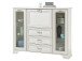 Highboard >Valeria< in Used White aus Glas - 154x125x38cm (BxHxT)