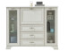 Highboard >Valeria< in Used White aus Glas - 154x125x38cm (BxHxT)