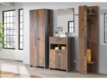 Schuhschrank >Celon< in Old Wood Vintage - 67x105,5x41,6cm (BxHxT)