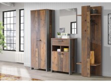 Garderoben-Set >Celon< in Old Wood Vintage - 214x201,5x41,6cm (BxHxT)