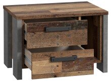 Nachtkonsole >Celon< in Old Wood Vintage - 62x41,5x41,6cm (BxHxT)