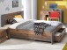 Bett in Schwarz - 60x90,5x204,9cm (BxHxT)