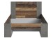 Bett in Schwarz - 60x90,5x204,9cm (BxHxT)
