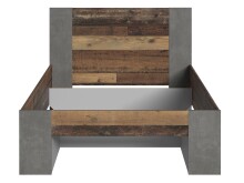 Bett >Celon< in Old Wood Vintage - 125,1x90,5x204,9cm (BxHxT)