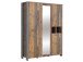 Drehtürenschrank >Celon< in Old Wood Vintage - 156,4x204,7x52,3cm (BxHxT)