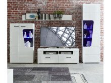 Wohnwand >Filmer< in Weiß matt...