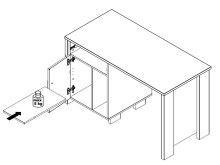 Schreibtisch >Celon< in Old Wood Vintage - 126,5x73,5x60cm (BxHxT)