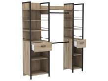 Kleiderschrank >Roseville< in Kronberg Eiche Nachbildung aus Kunststoff