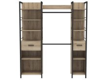 Kleiderschrank >Roseville< in Kronberg Eiche Nachbildung aus Kunststoff