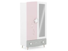 Drehtürenschrank >Savannah< in Weiß - 95x186,8x51,5cm (BxHxT)