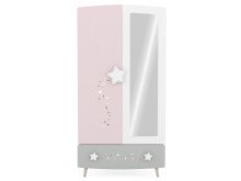 Drehtürenschrank >Savannah< in Weiß - 95x186,8x51,5cm (BxHxT)