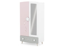 Drehtürenschrank >Savannah< in Weiß - 95x186,8x51,5cm (BxHxT)