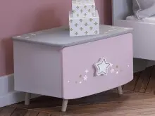 Nachttisch >Savannah< in Weiß aus MDF -...