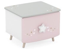 Nachttisch >Savannah< in Weiß aus MDF -...