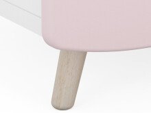 Nachttisch >Savannah< in Weiß aus MDF - 44,4x33,7x38,8cm (BxHxT)