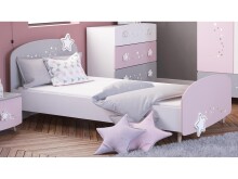 Kinderbett >Savannah< in Weiß aus MDF -...