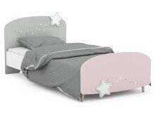 Kinderbett >Savannah< in Weiß aus MDF -...