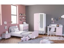 Jugendzimmer-Set >Savannah< (5-teilig) in Weiß