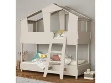 Kinderbett >Tyler< in taupe aus MDF -...