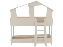 Kinderbett >Tyler< in taupe aus MDF - 213x215x127.8cm (BxHxT)