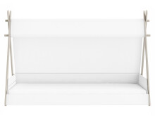 Kinderbett >Tulsa< in Perle-Weiß aus MDF - 220.2x140x113.3cm (BxHxT)